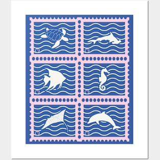 Stamp of Ocean Life Posters and Art